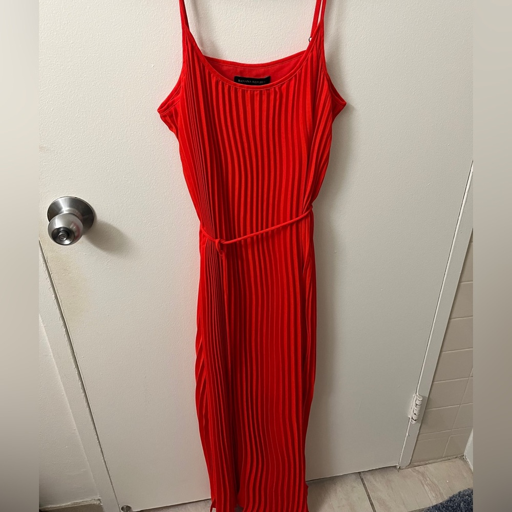 Banana Republic Red Orange Maxi Dress